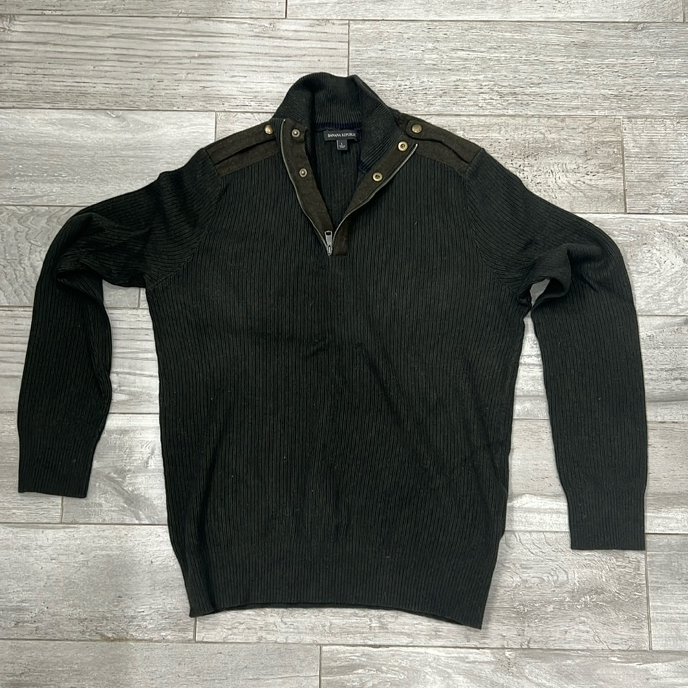 Military half pullover sweater by Banana Republic